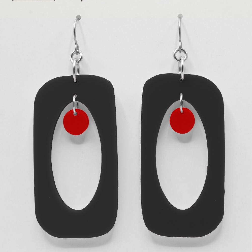 Beatnik Boho Earrings - Mod Statement Earrings